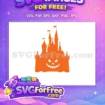 Free Orange Castle Free Jack O Lantern Halloween Free SVG - Instant Download