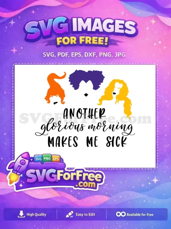 Free Orange Hat Free Purple Hair Hocus Pocus Free SVG 2