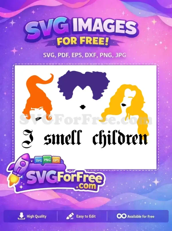 Free Orange Hair Free Purple Hair Hocus Pocus Free SVG