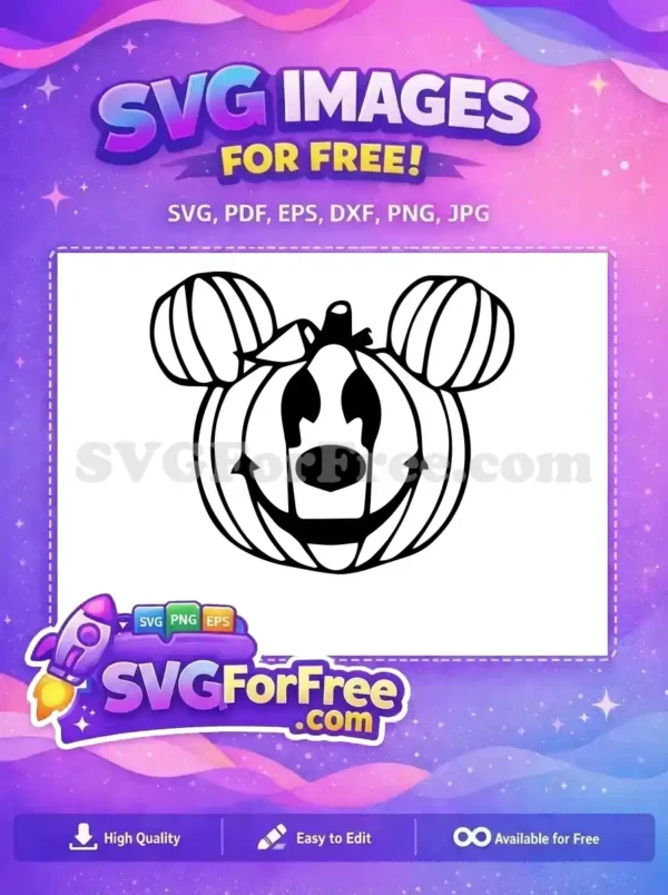 Free Smiling Jack O Lantern Free Mickey Mouse Halloween Free SVG