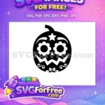 Free Floral Eyes Free Star Forehead Halloween Free SVG - Instant Download