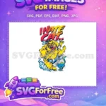 Free Angry Yellow Ogre Free Hates Cat Halloween Free SVG - Instant Download