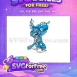 Free Blue Zombie Molotov Free Cocktail Halloween Free SVG - Instant Download