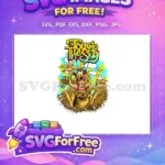 Free Cartoon Kangaroos Plane Free Touch The Sky Adventure Free SVG - Instant Download