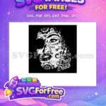 Free Sugar Skull Free Diamond Eye Day of Dead Free SVG - Instant Download