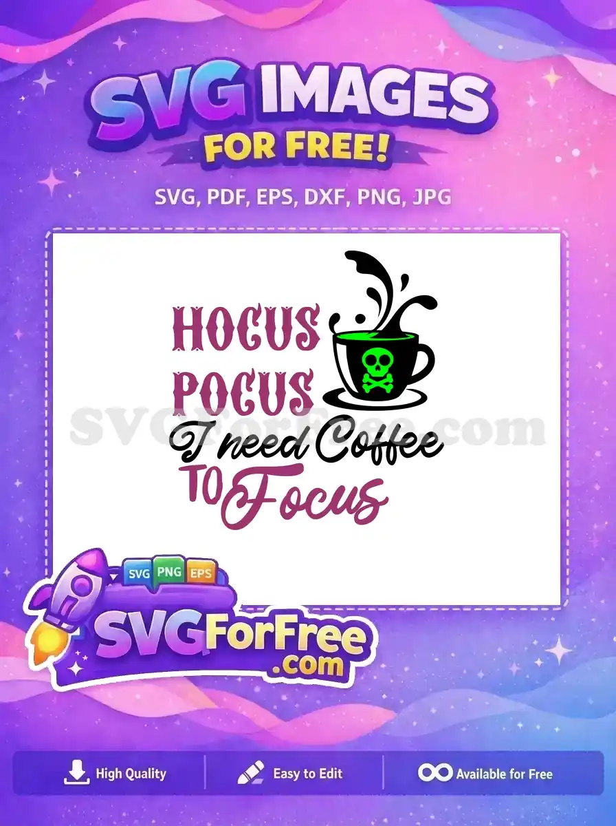 Free Skull Coffee Free Hocus Pocus Quote Halloween Free SVG