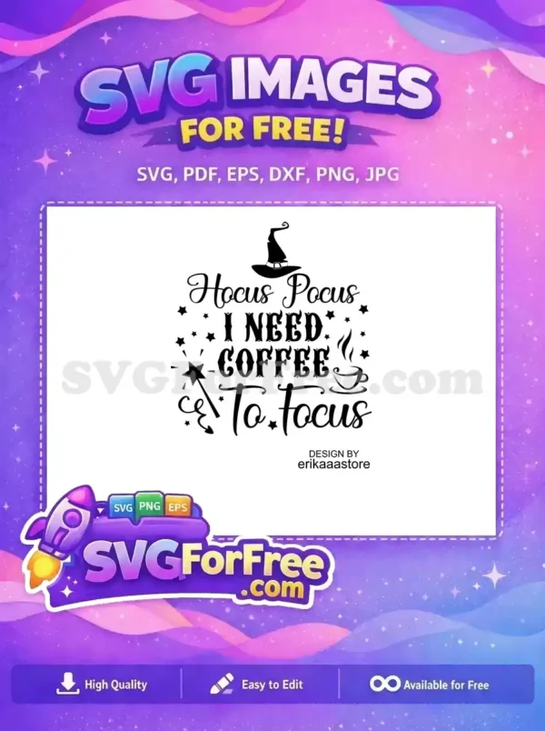 Free Hocus Pocus Free Coffee Spells Halloween Free SVG