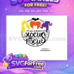 Free Colorful Witches Free Broom Bats Hocus Pocus Free SVG - Instant Download