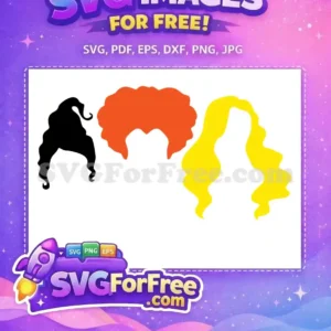 Free Black Hat Free Orange Hair Hocus Pocus Free SVG Free Black Hat Free Orange Hair Hocus Pocus Free SVG