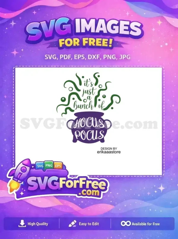 Free Green Swirls Free Purple Cauldron Hocus Pocus Free SVG