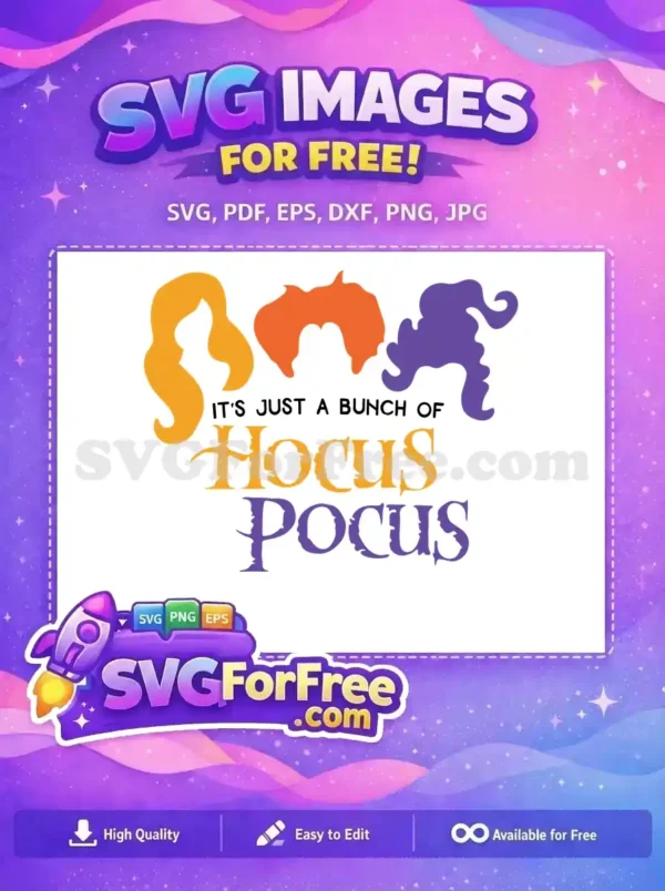 Free Sisters Silhouette Free Halloween Design Hocus Pocus Free SVG