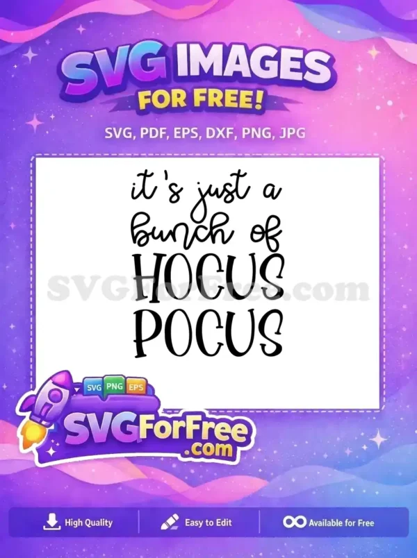 Free Hocus Pocus Bunch Free Halloween Saying Movie Free SVG