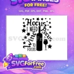 Free Hocus Pocus Wine Free Bottle Stars Hocus Pocus Free SVG - Instant Download