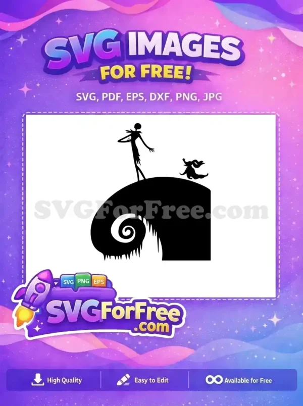 Free Jack Skellington Free Zero Nightmare Before Christmas Free SVG