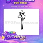 Free Smiling Skull Free Pointing Fingers Nightmare Before Christmas Free SVG - Instant Download