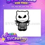 Free Spooky Silhouette Free Halloween Black Cat Free SVG - Instant Download