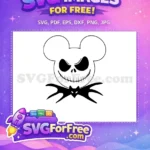 Free Mickey Jack Skellington Free Bat Tie Nightmare Free SVG - Instant Download
