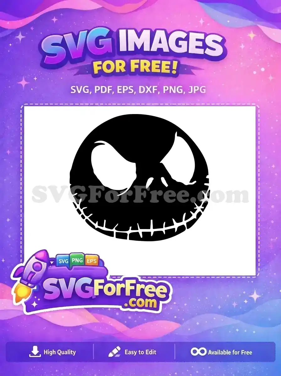 Free Black Silhouette Free Jack Skellington Nightmare Before Free SVG