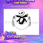 Free Angry Jack Skellington Free Banner Halloween Free SVG - Instant Download