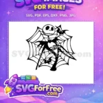 Free Jack Skellington Free Spiderweb Nightmare Before Christmas Free SVG - Instant Download