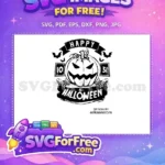 Free Spooky Pumpkin Free October Dates Halloween Free SVG - Instant Download