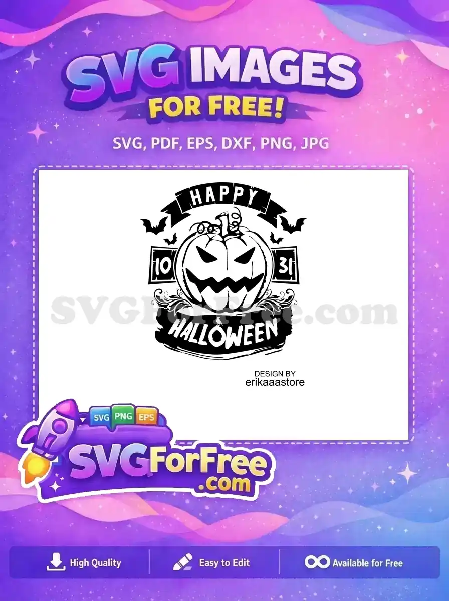 Free Spooky Pumpkin Free October Dates Halloween Free SVG