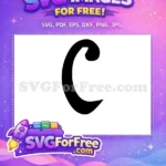 Free Black Letter C Free Halloween Font Spooky Free SVG - Instant Download