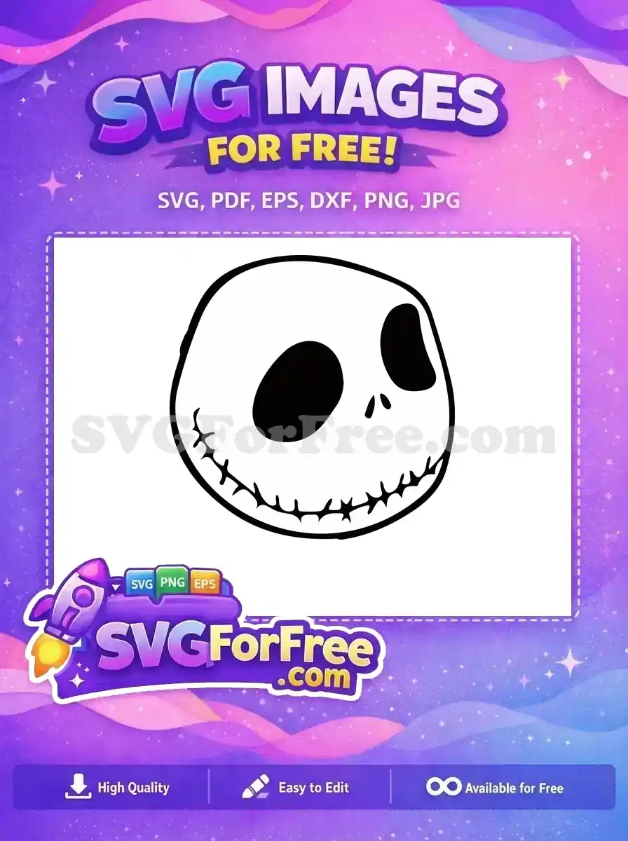 Free Nightmare Before Christmas Free Jack Skellington Face Halloween Free SVG