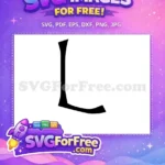 Free Letter L Silhouette Free Halloween Initial Free SVG - Instant Download