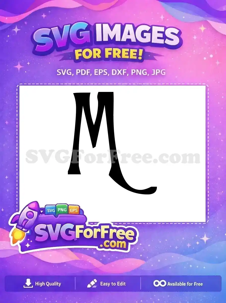 Free Monogram Initial Free Letter M Halloween Free SVG