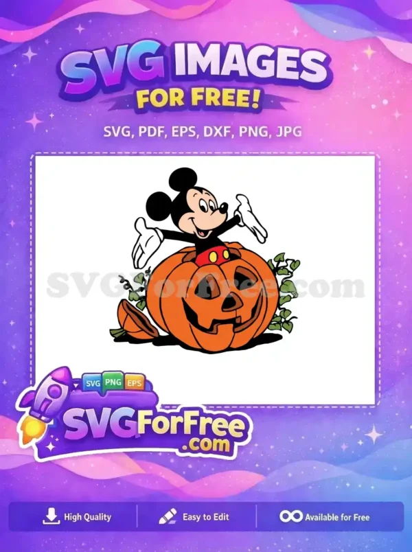 Free Smiling Mouse Free Pumpkin Patch Halloween Free SVG