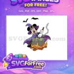 Free Minnie Witch Stirring Free Cauldron Halloween Free SVG - Instant Download