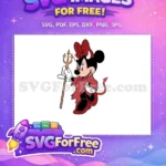 Free Devilish Minnie Free Halloween Costume Angry Free SVG - Instant Download