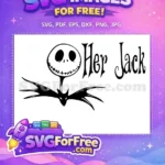 Free Jack Skellington Face Free Her Jack Bat Halloween Free SVG - Instant Download
