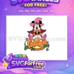 Free Minnie Witch Hat Free Pumpkin Jack O Lantern Halloween Free SVG - Instant Download