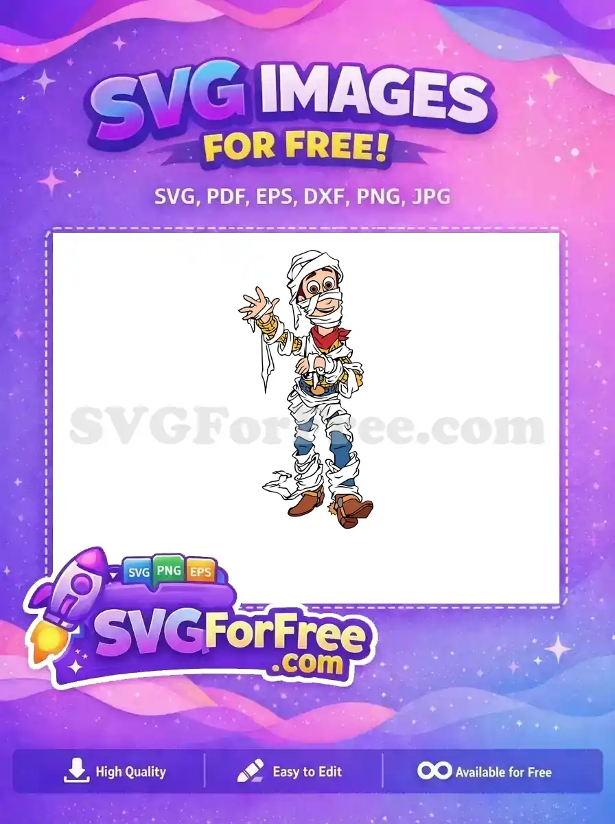 Free Cowboy Mummy Wrapped Free Blue Jeans Toy Story Free SVG