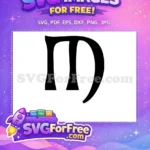 Free Letter M Black Free Initial Halloween Free SVG - Instant Download