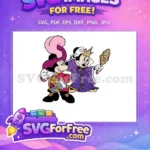 Free Swashbuckler Mickey Free Evil Queen Minnie Halloween Free SVG - Instant Download