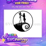 Free Jack Skellington Free Sally Silhouette Nightmare Before Christmas Free SVG 2 - Instant Download
