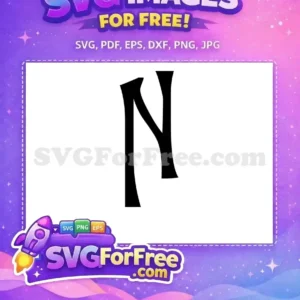 Free Black Letter N Free Halloween Alphabet Initial Free SVG