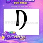Free Letter D Free Black Halloween Initial Free SVG - Instant Download