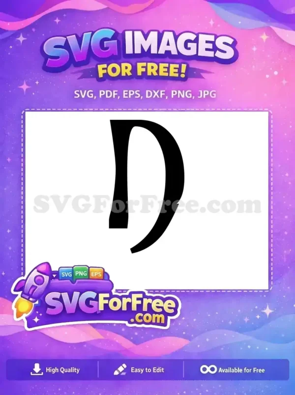 Free Letter D Free Black Halloween Initial Free SVG