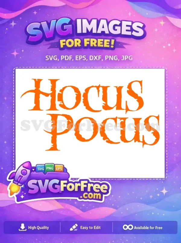 Free Orange Spooky Font Free Halloween Movie Logo Hocus Pocus Free SVG