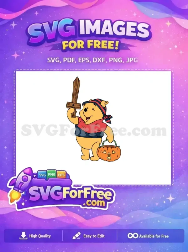 Free Striped Hat Free Wooden Sign Winnie Halloween Free SVG