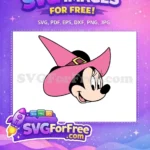 Free Pink Witch Hat Free Smiling Face Halloween Free SVG - Instant Download