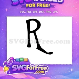 Free Black Letter R Free Halloween Initial Free SVG