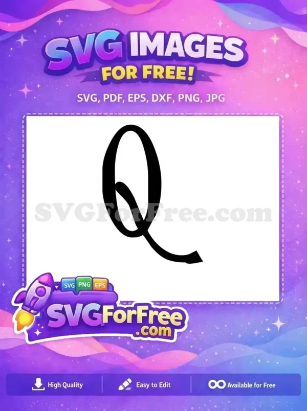 Free Letter Q Initial Free Monogram Halloween Free SVG Free Letter Q Initial Free Monogram Halloween Free SVG