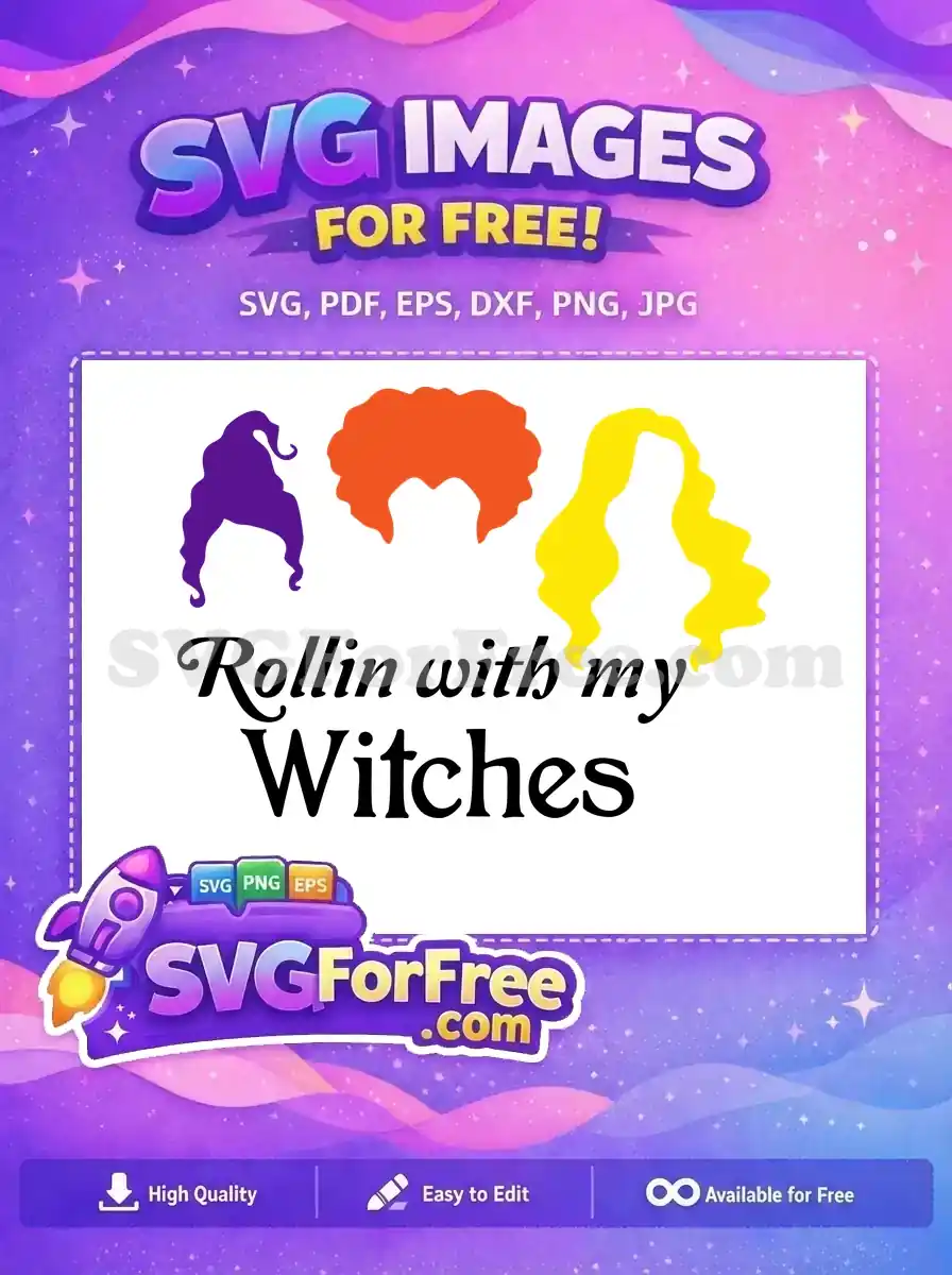 Free Sanderson Sisters Silhouette Free Halloween Witches Hocus Pocus Free SVG