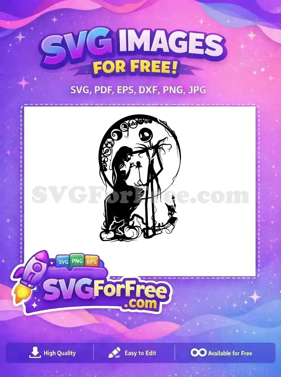 Free Spooky Silhouette Free Halloween Night Scene Free SVG