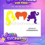 Free Blonde Hair Free Orange Hair Hocus Pocus Free SVG - Instant Download